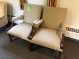 (2) Upholstered Arm Chairs
