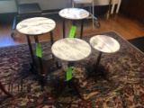 (4) Marble Top End Tables