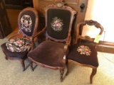 (3) Upholstered Chairs