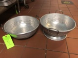 (2) Aluminum Colanders