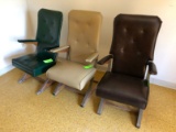(3) Rok-A-Chair Vinyl Upholstered Spring Chair