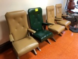 (4) Rok-A-Chair Vinyl Upholstered Spring Chairs