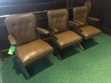 (5) Rok-A-Chair Vinyl Upholstered Spring Chairs