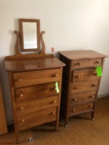 (2) Oak Dressers