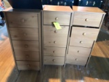 (3) 5-Drawer Bureaus