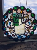 Antique Stained Glass Window Insert