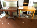 Victorian Game Table & Oak Desk