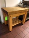 Butcher Block Work Station