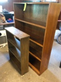 (1) Plywood 3-Shelf Bookcase & (1) Oak 4-Shelf Bookcase