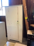 (1) 5-Shelf Clap Board Cabinet w/ Asst. Wood Shelving