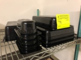 (8) Asst. Size Cambro Camware Black Food Pans