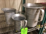 (3) Aluminum Water Pitchers