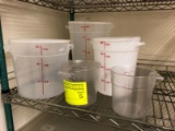 (5) Asst. Size Cambro Round Food Storage Containers