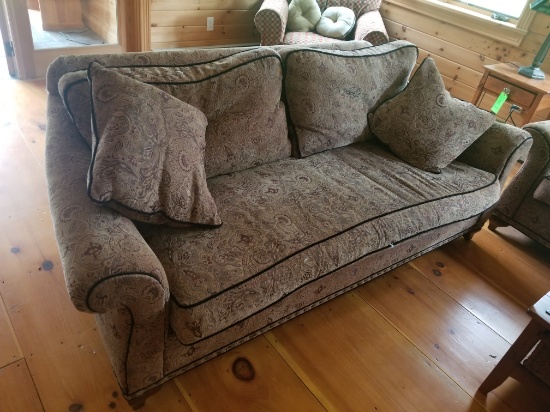 Sofa w/ Paisley Upholstery