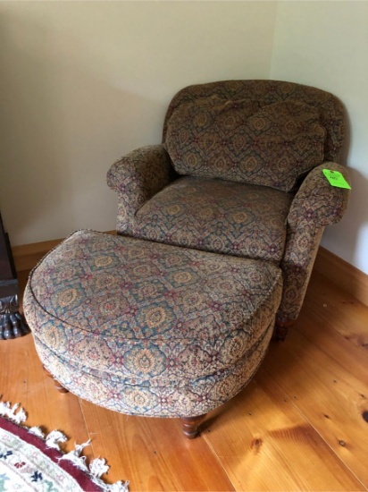 Fairfield Upholstered Armchair w/ Matching Ottoman