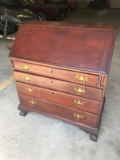American Mahogany Chippendale Drop Front Desk