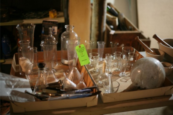 Asst. Vintage Pharmacy Beakers; Funnels & Measures