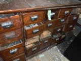 Antique 16-Drawer Pharmacists Cabinet