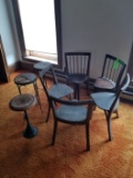 (7) Asst. Soda Fountain Stools & Chairs