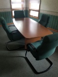 Plywood Conference Table w/ (4) Chairs
