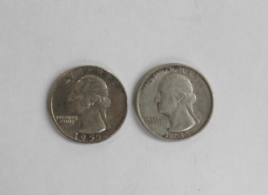 (2) Washington Quarters, silver