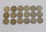 (18) Franklin Half Dollars, silver