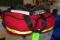 Red First Responders Bag w/contents incl. stethoscope, blood pressure cuff,