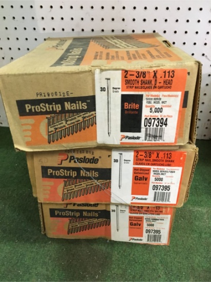 (3) Boxes Paslode 2 3/8" ProStrip Nails