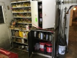 Steel Wall Cabinet w/ Shelf Unit & Contents