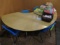 Half Round Table W/ (4) Infant Chairs & Games