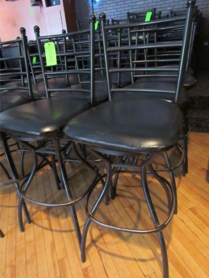 (8) Vinyl & Steel Swivel Bar Chairs