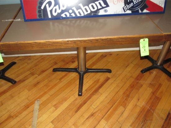 (2) Wood w/ Metal Base Low Table