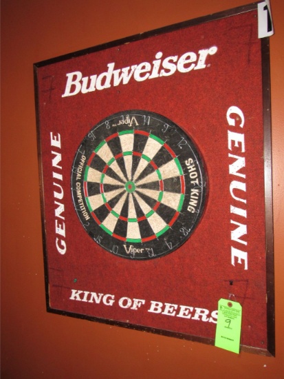 Viper Shot King Official Size Dart Board w/ Budweiser Advertising