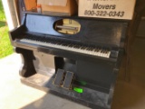 Vintage Player Piano W/ Boxes Of Roll Music