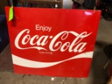 Vintage Painted Steel Coca Cola Sign