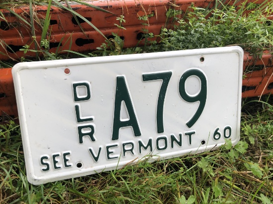 1960 Vermont Dealer License Plate