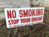 No Smoking Painted Steel Sign