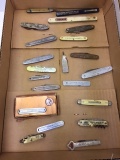 (20) Vintage Advertising Folding Knives