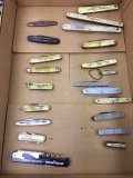 (21) Vintage Advertising Folding Knives
