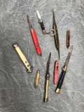 (9) Assorted Vintage Automatic Knives