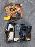 Tool Box and Tray of Gun Cleaning and Maintenance Tools and Supplies