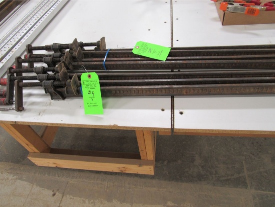 (7) Hargrave 4' Bar Clamps