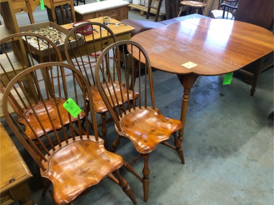(4) Windsor Style Chairs & Kitchen Table
