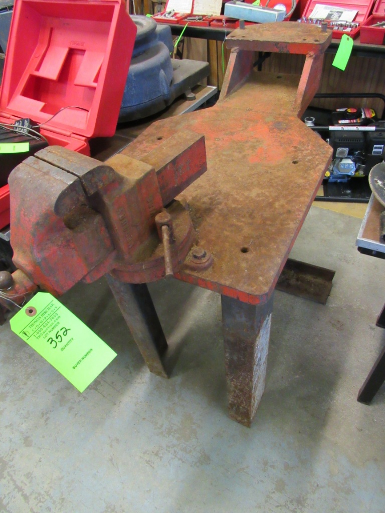 Steel Bench w/Mercury #4 Vise | Online Auctions | Proxibid
