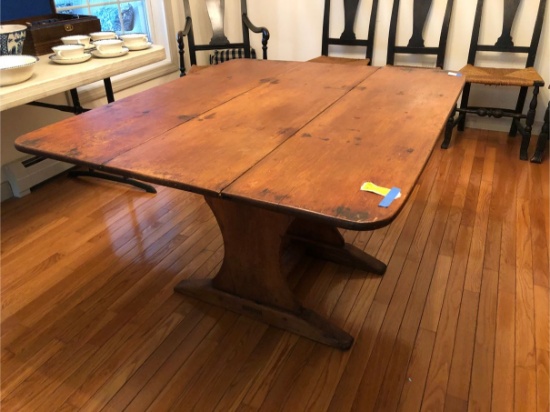 Antique Tilt Top Hutch Table