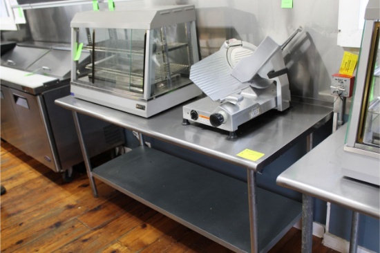 Stainless Steel Table with under shelf, 72" X 30"