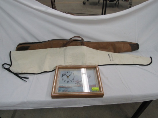 Elgin Duck Clock & (2) Long Gun Cases