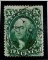 1857-61 10c Washington Green US Stamp