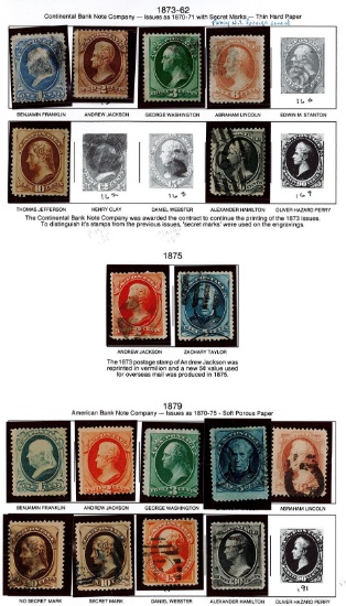 (17) 1873 & 1879 US Stamps