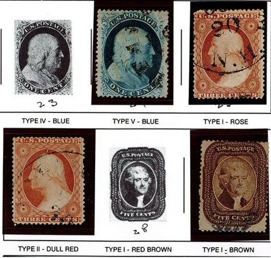 (4) 1857-61 US Stamps